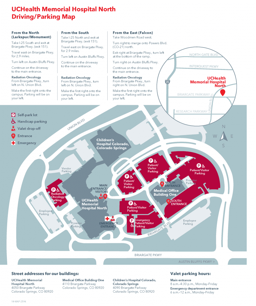 infographic with driving and parking map