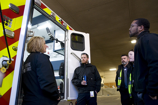 MSTU briefing in loading dock