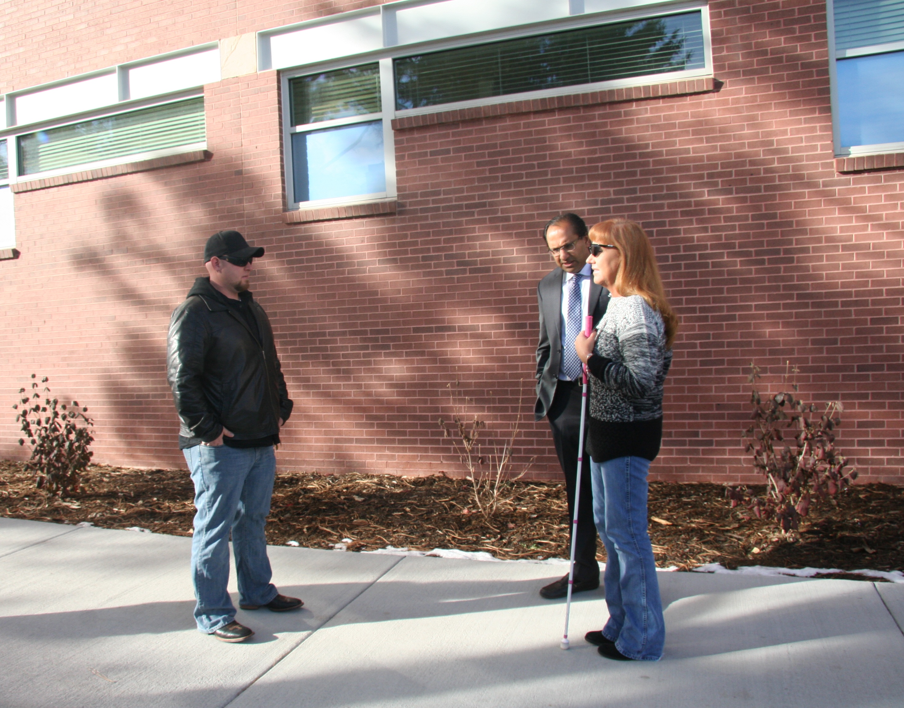 Outside the eye center