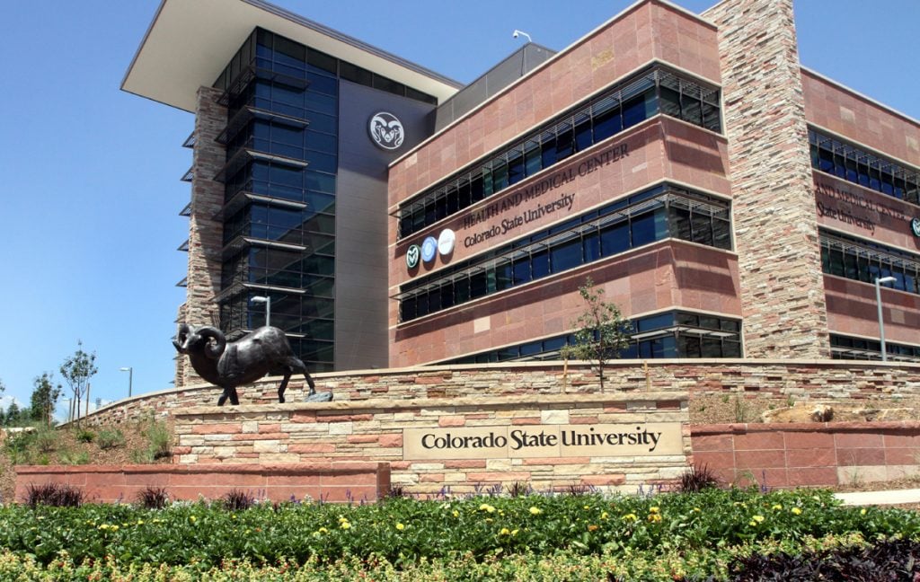 The new Health and Medical Center at CSU is on the corner of Propect Road and College Avenue, and pictured in this photograph.