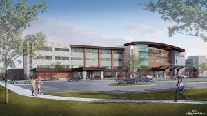 An artist's rendition of UCHealth Greeley Hospital.