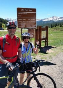 Don and Kris Soltis cycled up to the summit of Vail Pass months after his stroke.