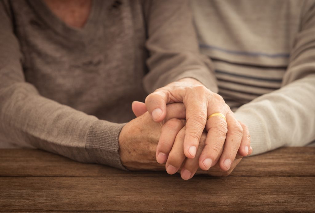 holding hands