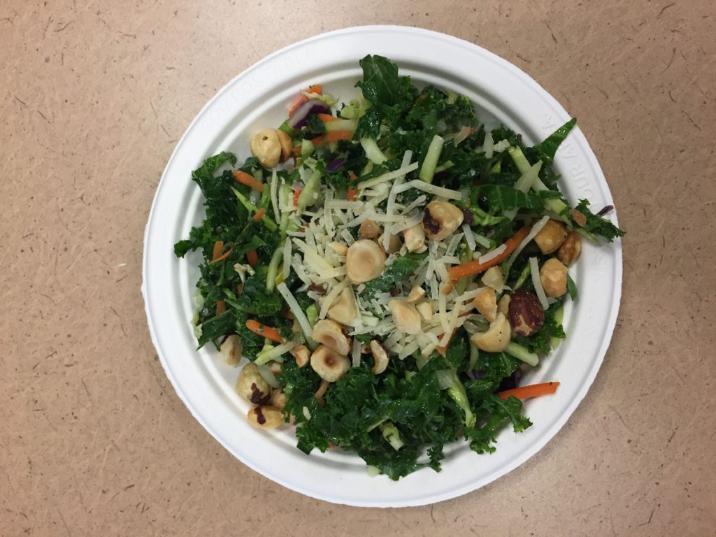 Broccoli matchsticks and kale salad