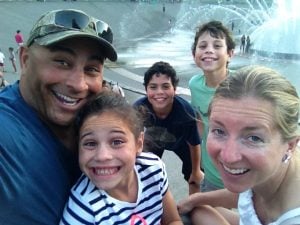 Jeff Bramstedt is shown with his children and his wife, Robin Ihnfeldt.