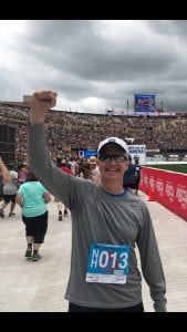 A photo of Tony Hammes at the Bolder Boulder.