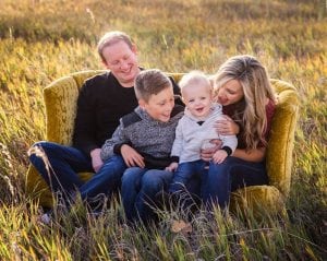 Kate McMeekin with her family.