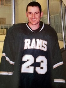 Bryan with a Rams jersey on