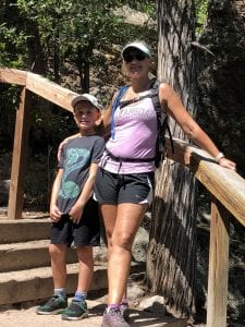 Erin and Dylan on Castlewood Canyon hike.