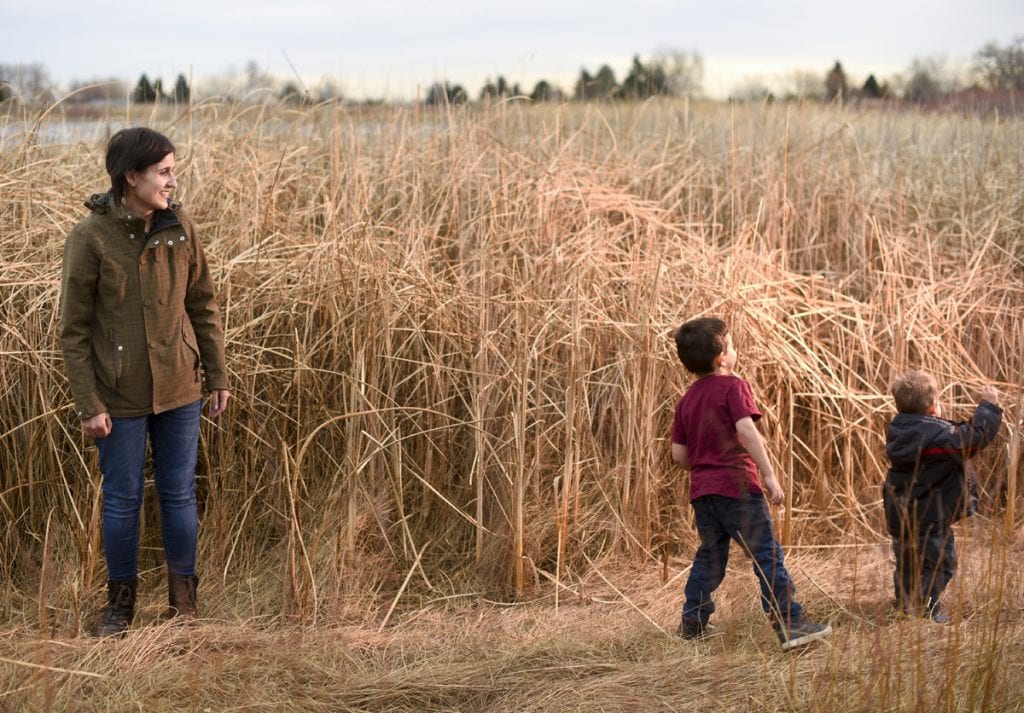 Emily West with her sons, Ollie, left, and Teddy, right. Photo by Cyrus McCrimmon for UCHealth.