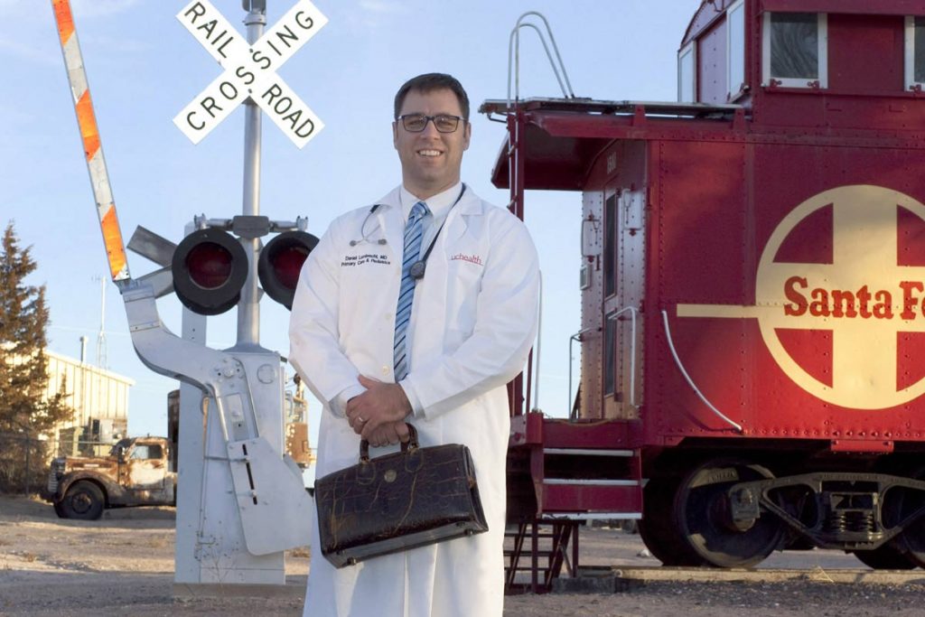 Dr. Daniel Lambrecht, a primary care doctor for UCHealth in Sterling, Colorado, poses for a picture at the Overland Trail Museum in Sterling on Jan. 15., 2019. 