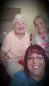 Suzie Stevenson with her mother and grandmother.