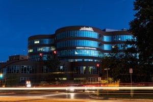 night shot of hospital