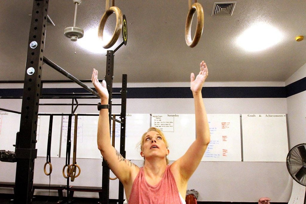 Brandi Thornton, a two-time living donor, at crossfit