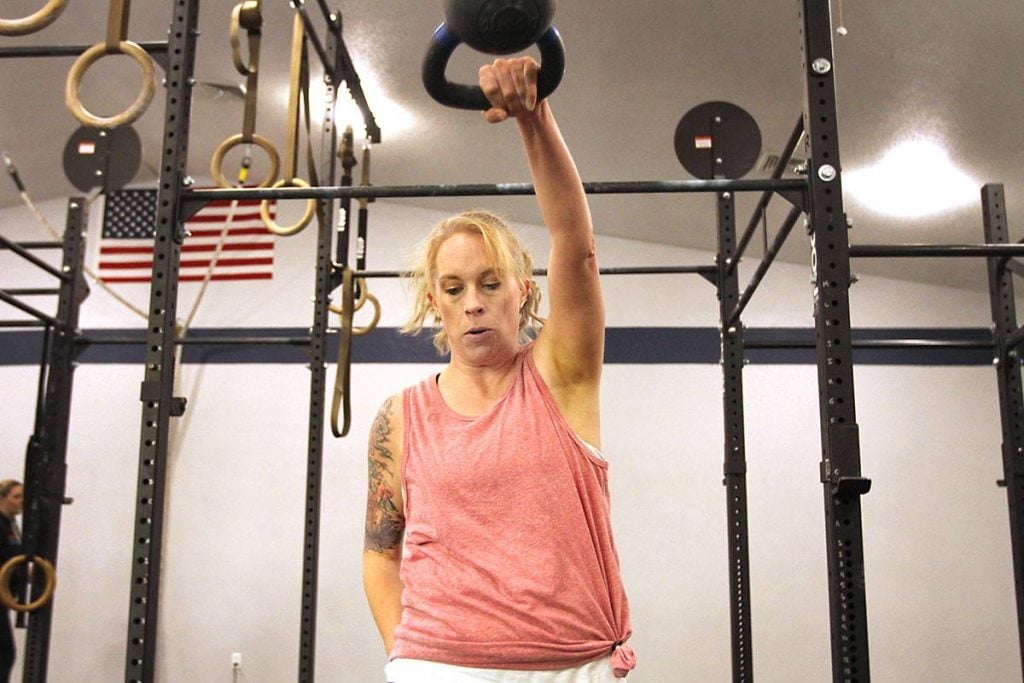 Brandi Thornton, a two-time living donor, at crossfit