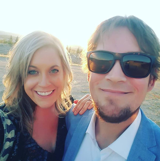 This is a photo of Sarah Leonard and George Gess.