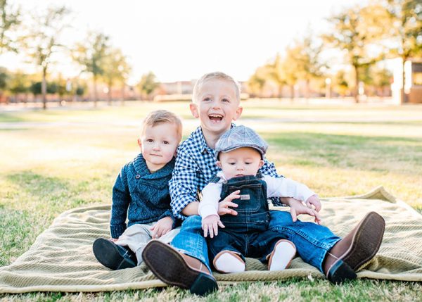 Tilman, left, George and Cody.
