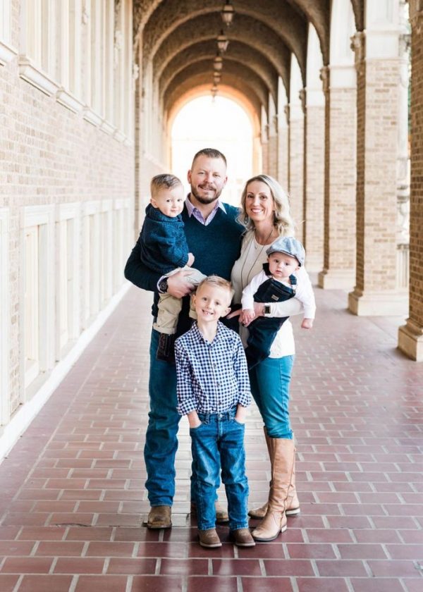 Kheli and Kirk Sears with their three sons.