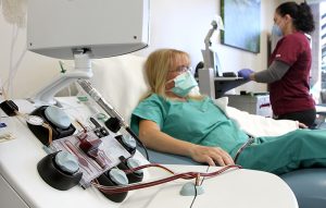 machine that takes Julies plasma at work