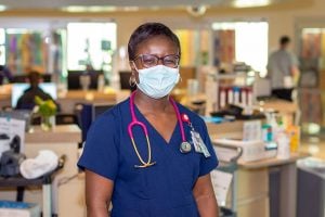 A photo of Judith Taylor, a nurse at UCHealth Memorial Hospital and one of the people on the front line of the novel coronavirus.