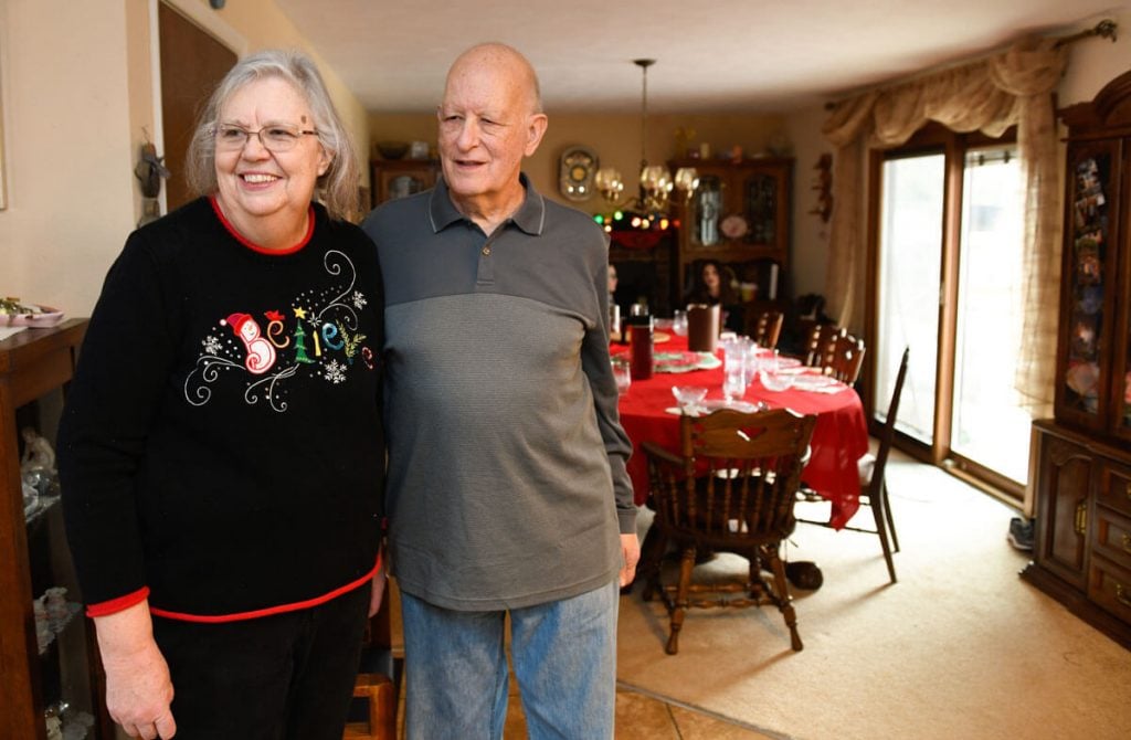 Tom and Peggy Pighetti hosted a belated Christmas gathering at the end of February. Both have received cancer care from their Highlands Ranch doctor.