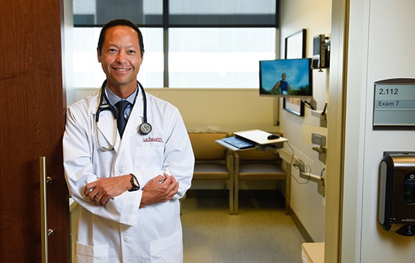 new exceptional cancer center Cherry Creek. Portait of Dr. Scott Kono
