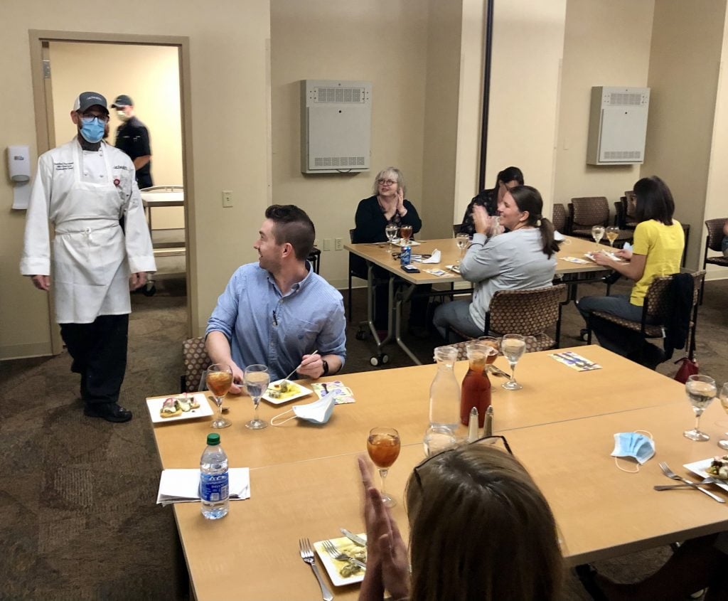Hospitalists applaud Executive Chef Charters at lunch event