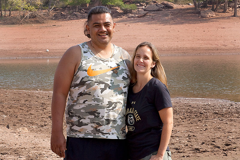 Edgar and his wife.