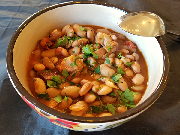Frijoles charros or cowboy beans are a great dish for solo cooks.