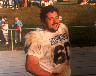 Dr. Richard Zane is confident that vaccines for COVID-19 are safe. Here, Zane poses back in college at Johns Hopkins where he played on the football team.