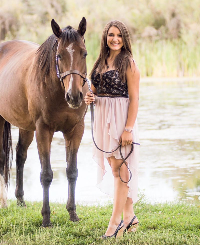 Median arcuate ligament syndrome surgery helped to restore Anna’s time with her horses, but today the connection is restored. Photo courtesy of Anna Bajaj.