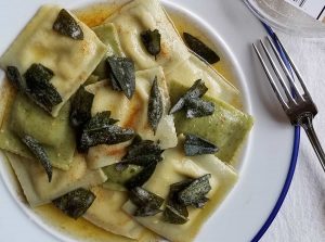 Ravioli sage brown butter is a recipe to use leftover food from your fridge.