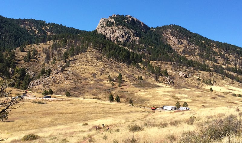 A view of Arthur's Rock from Lory State Park in Colorado.