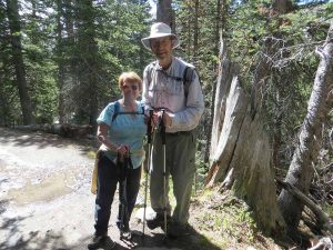 Dennis Mullen and wife Nancy enjoy a day at Dream Lake in Rocky Mountain National Park. Mullen was diagnosed with Parkinson’s disease in 2010. Photo courtesy of Dennis Mullen.