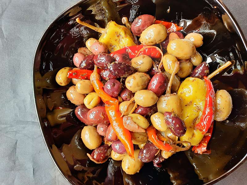 dish demonstrating cooking with olives.