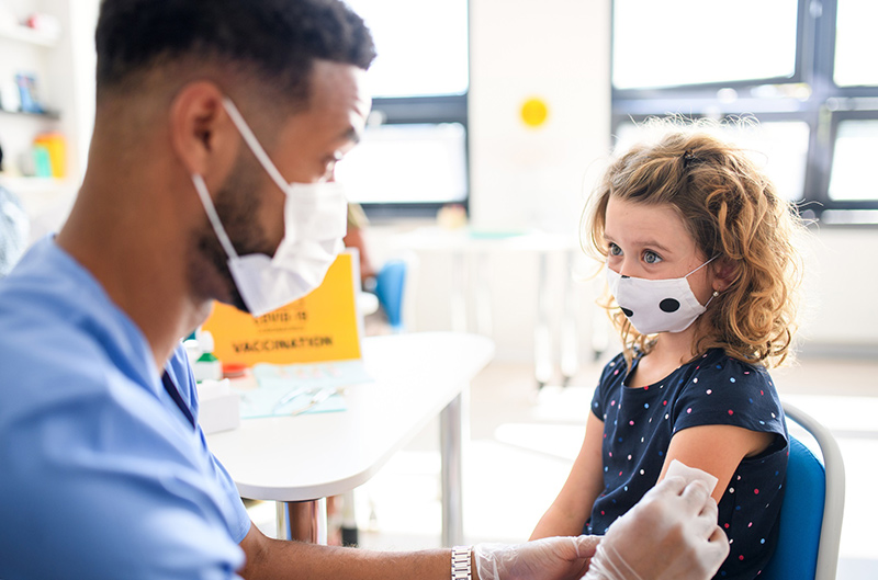 child some where between 5 to 11 getting a COVID vaccine.