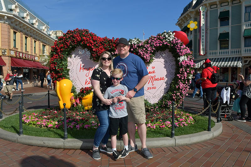 Melanie McLaughlin and her husband and son visit Disneyland. Photo courtesy Melanie McLaughlin.