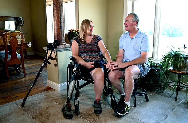 Leann and her husband Scot talk about the great care Leann got at the trauma center at Medical Center of the Rockies after her horrible motorcycle crash.