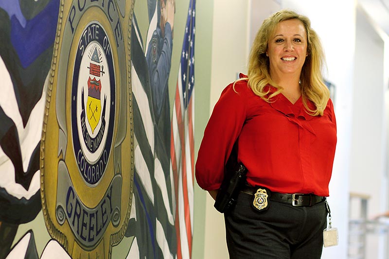Elizabeth Finch is a police officer and detective for crimes against children at the Greeley Police Department. Photo by Joel Blocker, for UCHealth.