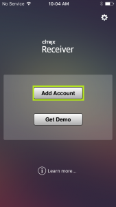 Citrix Receiver Setup